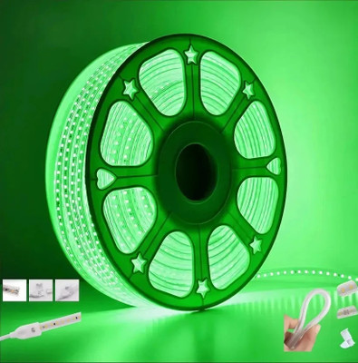 EBYZER 4000 LEDs 6.5 m Green Steady Strip Rice Lights(Pack of 1)