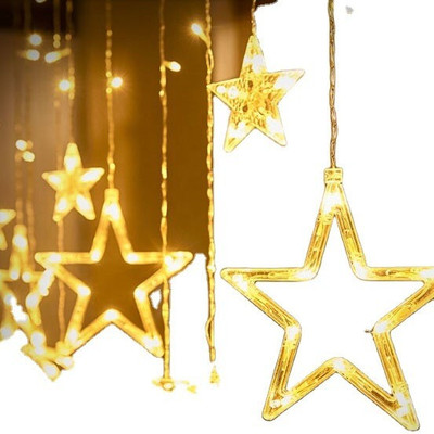 ZESTRUM 140 LEDs 5.08 m Gold Flickering Star Rice Lights(Pack of 1)
