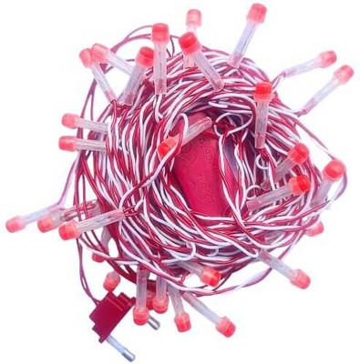 AP Source 34 LEDs 10 m Red Steady Ball Rice Lights(Pack of 1)