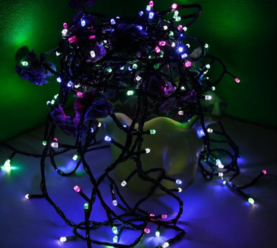 Trendx 40 LEDs 10.08 m Multicolor Color Changing, Flickering, Steady String Rice Lights(Pack of 1)