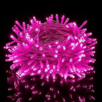MANSAA 40 LEDs 11 m Pink Steady String Rice Lights(Pack of 10)