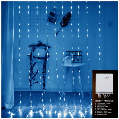 Home Delight 280 LEDs 3.05 m Blue Flickering String Rice Lights(Pack of 1)