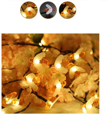 WunderVoX 16 LEDs 2.43 m Orange Steady String Rice Lights(Pack of 1)