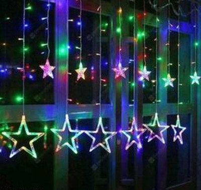 nini 138 LEDs 3 m Multicolor Flickering Star Rice Lights(Pack of 1)