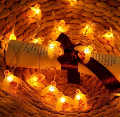 K D ENTERPRISE 16 LEDs 0.23 m Yellow Steady Butterfly Rice Lights(Pack of 1)