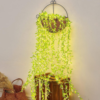 NKL 200 LEDs 3 m Yellow Flickering Leaf Rice Lights(Pack of 1)
