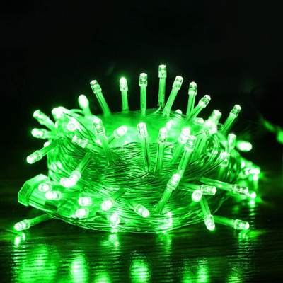 MUMU 40 LEDs 15 m Green Steady String Rice Lights(Pack of 1)