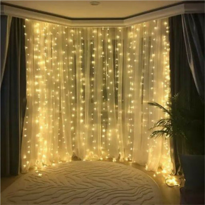 Business Squad 168 LEDs 12.5 m Gold Steady String Rice Lights(Pack of 6)