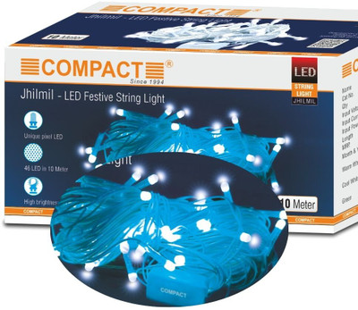 COMPACT 46 LEDs 10 m Blue Steady String Rice Lights(Pack of 1)