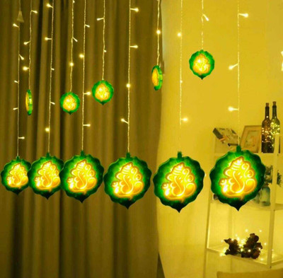 AARNASHOPPE 138 LEDs 3 m Yellow Flickering Ganesh Rice Lights(Pack of 1)