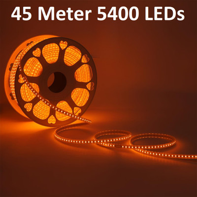 Trendx 5400 LEDs 45 m Orange Steady Strip Rice Lights(Pack of 1)