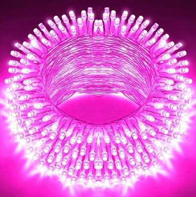 Illuminator 40 LEDs 12 m Pink Steady Bulb Rice Lights(Pack of 1)