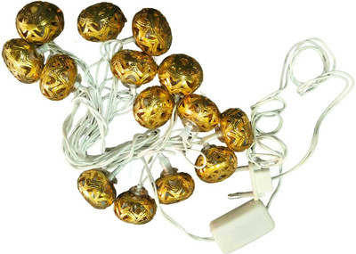 SHRIECOM 13 LEDs 10 m Gold, Yellow Steady Ball Rice Lights(Pack of 1)