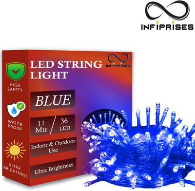 NISCO 36 LEDs 11 m Blue Steady String Rice Lights(Pack of 1)