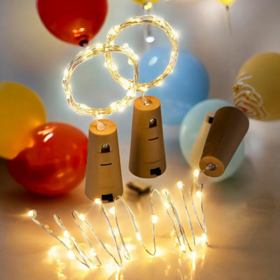 NISCO 20 LEDs 2.1 m Gold Steady Bulb Rice Lights(Pack of 1)