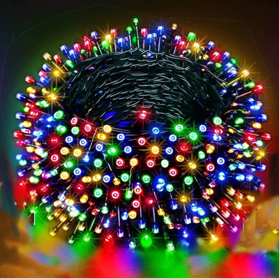 primeled 115 LEDs 25 m Multicolor Color Changing, Flickering, Steady String Rice Lights(Pack of 1)