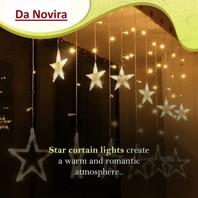 Da Novira 140 LEDs 2.6 m Yellow Steady String Rice Lights(Pack of 1)