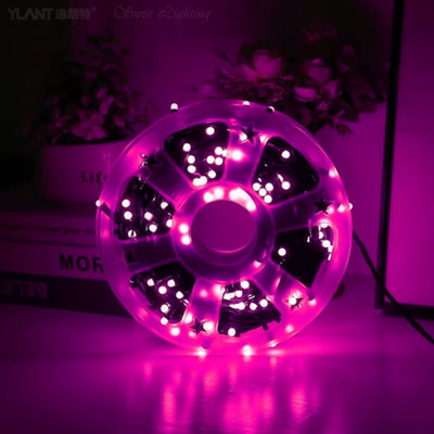 WBD 240 LEDs 28 m Pink Steady Bulb Rice Lights(Pack of 1)