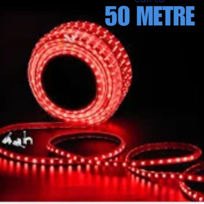 WIRE ME SAFE 6000 LEDs 50 m Red Steady Strip Rice Lights(Pack of 1)