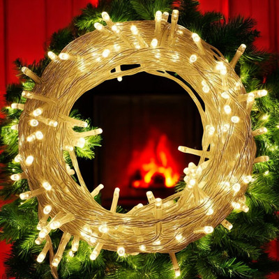 spark world 42 LEDs 12 m Yellow Steady String Rice Lights(Pack of 1)