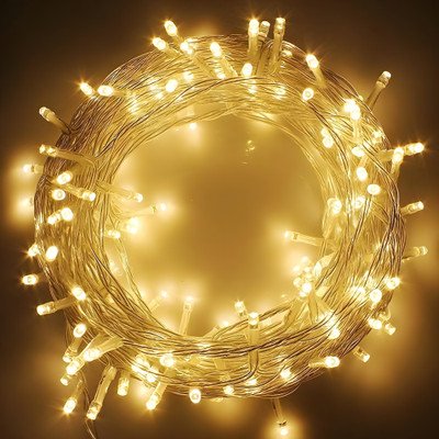 Lumicub 60 LEDs 20 m Yellow Color Changing, Flickering, Steady String Rice Lights(Pack of 3)