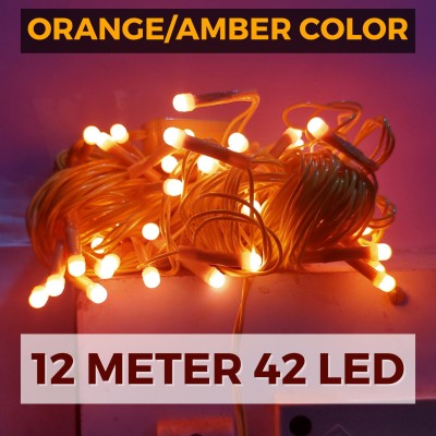 TurboTraders 42 LEDs 12 m Orange Steady String Rice Lights(Pack of 1)