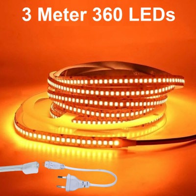 Trendx 360 LEDs 3 m Orange Steady Strip Rice Lights(Pack of 1)