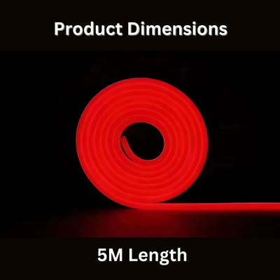 WBD 600 LEDs 5 m Red Steady Strip Rice Lights(Pack of 1)
