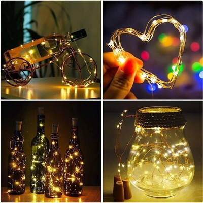 Local Charm 20 LEDs 1.98 m Yellow Steady String Rice Lights(Pack of 4)