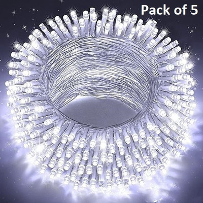 xenith 42 LEDs 12 m White Steady String Rice Lights(Pack of 5)