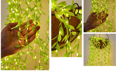 Imaashi 200 LEDs 1 m Yellow Flickering, Steady Leaf Rice Lights(Pack of 1)