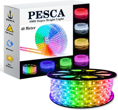 PESCA 2880 LEDs 40 m Multicolor Steady String Rice Lights(Pack of 1)