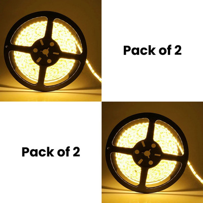 spark world 240 LEDs 5 m Yellow Steady Strip Rice Lights(Pack of 2)