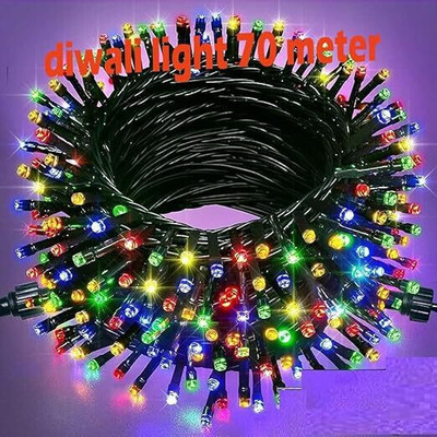 Lakshya 300 LEDs 70 m Multicolor Color Changing, Flickering, Steady Bulb Rice Lights(Pack of 1)