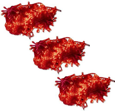 inooBeam 40 LEDs 11.01 m Red Steady String Rice Lights(Pack of 3)