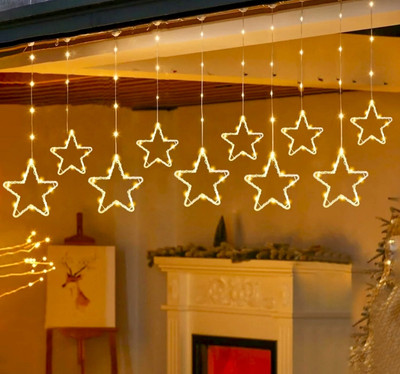 Daffodil lifestyle 111 LEDs 3.5 m Yellow Color Changing, Flickering Star Rice Lights(Pack of 1)
