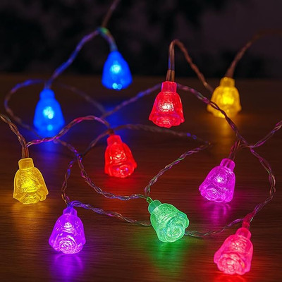 JSK 14 LEDs 4 m Multicolor Color Changing Bulb Rice Lights(Pack of 1)