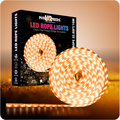 Sunaze 138 LEDs 10 m Orange Color Changing Strip Rice Lights(Pack of 1)