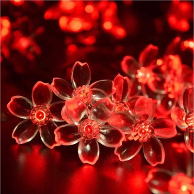 FStyler 16 LEDs 5.49 m Red Steady Flower Rice Lights(Pack of 1)