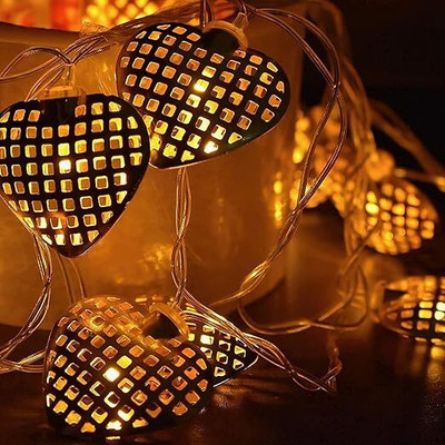 Leeway 14 LEDs 3.5 m Yellow Steady Heart Rice Lights(Pack of 1)