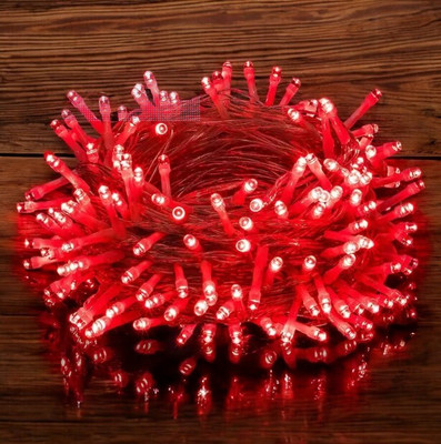 spark world 40 LEDs 11 m Red Steady Bulb Rice Lights(Pack of 1)