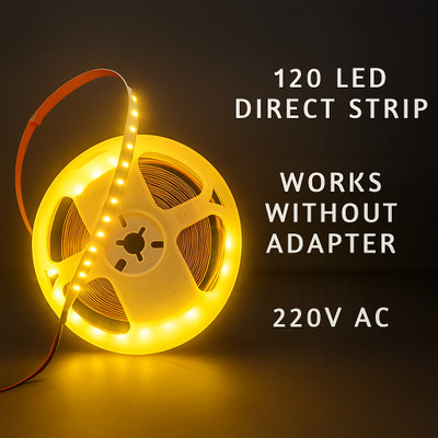 spark world 1 LEDs 5 m Yellow Steady Strip Rice Lights(Pack of 1)