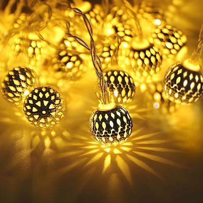 Kavyashine 10 LEDs 3 m Gold Steady Ball Rice Lights(Pack of 1)