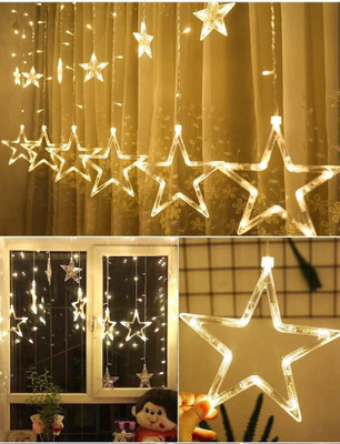 VibeX 138 LEDs 2.5 m White Flickering Star Rice Lights(Pack of 1)