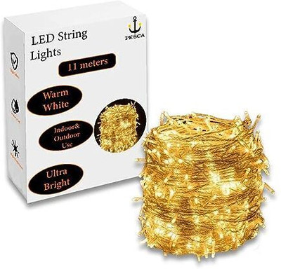 Flipkart SmartBuy 40 LEDs 11 m Yellow Flickering String Rice Lights(Pack of 1)