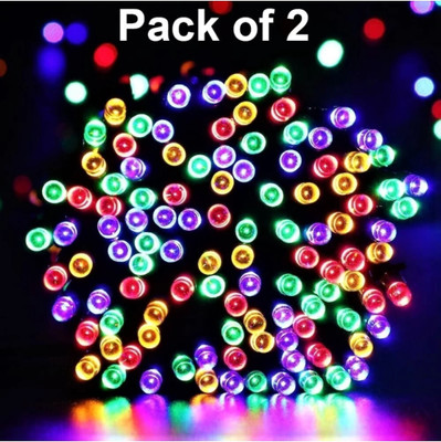 MBRflix 44 LEDs 13 m Multicolor Color Changing, Flickering, Steady String Rice Lights(Pack of 1)