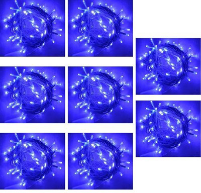 inooBeam 30 LEDs 7.05 m Blue Steady Strip Rice Lights(Pack of 8)
