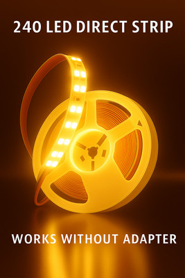 spark world 1 LEDs 10 m Yellow Steady Strip Rice Lights(Pack of 1)