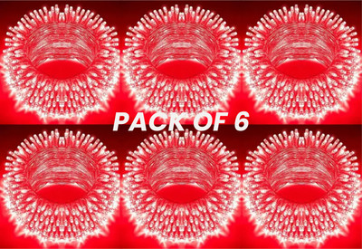 spark world 22 LEDs 6.5 m Red Steady Bulb Rice Lights(Pack of 6)