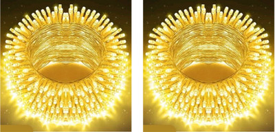 valora 40 LEDs 11 m Gold Steady String Rice Lights(Pack of 2)